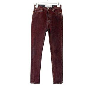 IRO Experience High Rise Skinny Jeans Womens Size 26 Rust Plum
